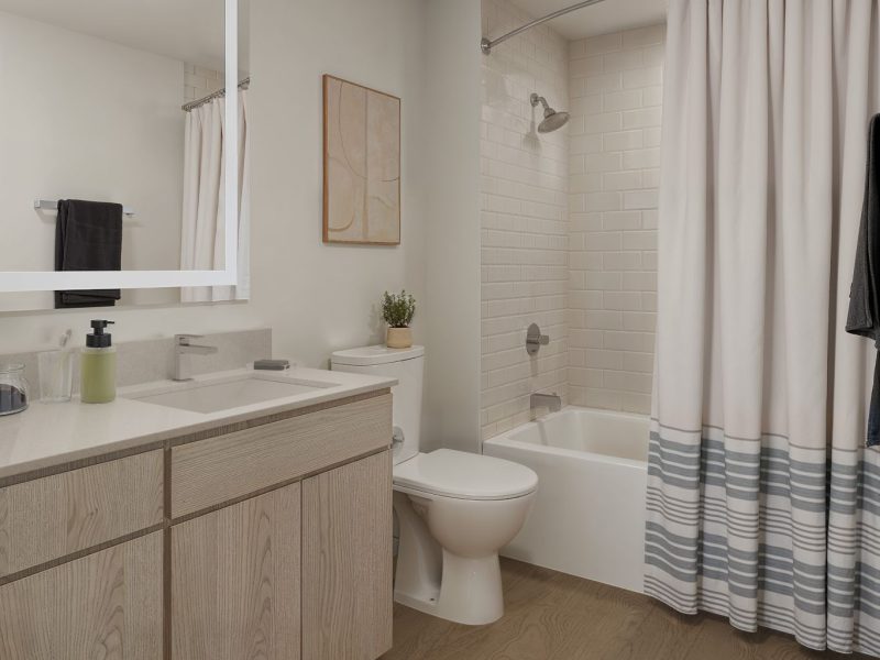 Modern Full Bathroom Student Housing Brickside